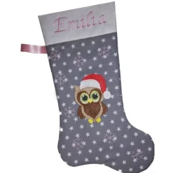 Discount Nikolausstiefel Eule mit Namen Nikolausstiefel