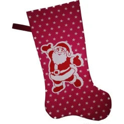 Discount Nikolausstiefel Größe "XXL" mit aufgebügeltem Motiv Weihnachtsmann Nikolausstiefel
