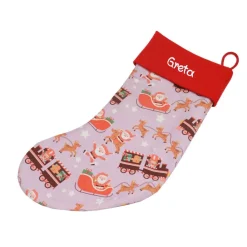 Sale Nikolausstiefel Nikolaus mit Schlitten & Namen - Nikolaussocke personalisiert - Geschenk zum Nikolaus Weihnachststiefel Nikolausstiefel