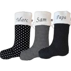 Sale Nikolausstrumpf XXL / Nikolausstiefel / Nikolaussocke mit Namen personalisiert in beige Nikolausstiefel