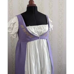 Hot Open Robe Überkleid Regency aus Leinen mit Stickerei Kostüme Für Erwachsene