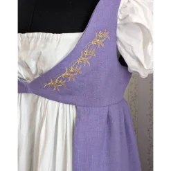 Hot Open Robe Überkleid Regency aus Leinen mit Stickerei Kostüme Für Erwachsene