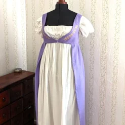 Hot Open Robe Überkleid Regency aus Leinen mit Stickerei Kostüme Für Erwachsene