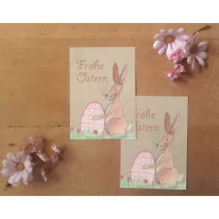 Online Oster Geschenkanhänger sitzender Osterhase Printable DIY Geschenkverpackungen