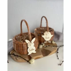 Osteranhänger mit Namen / personalisierte Anhänger Hase Küken / Osterkorb für Kinder Osterkörbchen
