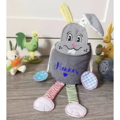 Osterkörbchen|Creativmade Osterbeutel mit Name Hase Ostertasche personalisiert Geschenk Ostern Junge Mädchen