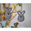 Osterdeko|SonnenGlueck Handmade Osterdeko Hase Filz Anhänger gestickt Osterhase Ostern Geschenk Frühlingsdeko Landhausstil