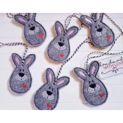Osterdeko|SonnenGlueck Handmade Osterdeko Hase Filz Anhänger gestickt Osterhase Ostern Geschenk Frühlingsdeko Landhausstil