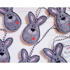 Osterdeko|SonnenGlueck Handmade Osterdeko Hase Filz Anhänger gestickt Osterhase Ostern Geschenk Frühlingsdeko Landhausstil