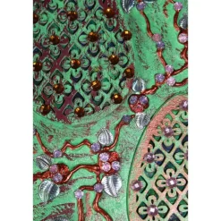 Sale Osterdeko SHABBY OSTERN abstrakte Malerei Collage auf einem ovalen Keilrahmen Künstler-Ei Wanddeko  Osterdekoration Osterdeko