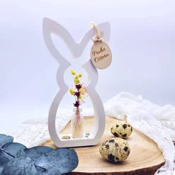 Osterhasen|Zauberhaft & Wunderbar Osterdekoration | Osterhase Dekofigur | Frühlingsdeko | Trockenblumen | Osterdeko minimalistisch | Tischdeko Ostern