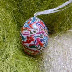 Sale Osterei beklebt mit Designpapier in Decoupage-Technik handgefertigt Osterdekoration Ostereier