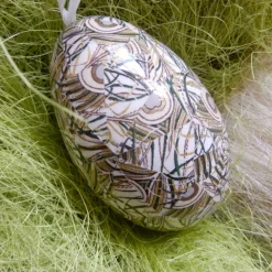Sale Osterei Gänseei mit italienischem Buntpapier – Einzigartige Decoupage-Dekoration 9-10 cm Ostereier