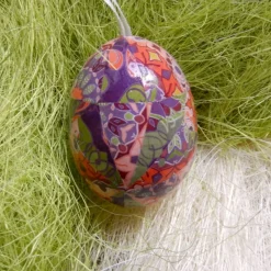Sale Osterei handgefertigt mit italienischem Florentiner Papier in Decoupage-Technik beklebt Ostereier