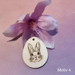 Sale Osterei mit Hasenmotive und Name Ostereier