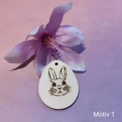 Sale Osterei mit Hasenmotive und Name Ostereier