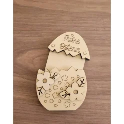 New Osterei Verpackung für Geldgeschenke,aus Holz, Personalisierbar,Geldscheinbox Geschenkverpackungen