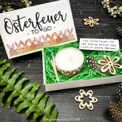 Outlet Osterfeuer to go - Osterkerze - Ostergeschenk, Mitbringsel, Ostern, Gastgeschenk, Osterfeuer, Osterdeko, personalisert Ostergeschenke