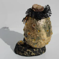 Outlet Osterfigur GOLDIE EIERMEIER witziges Ostergeschenk kleine Skulptur Deko-Ei Künstler-Ei Osterei Ostereier