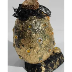 Outlet Osterfigur GOLDIE EIERMEIER witziges Ostergeschenk kleine Skulptur Deko-Ei Künstler-Ei Osterei Ostereier