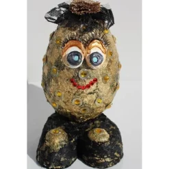 Outlet Osterfigur GOLDIE EIERMEIER witziges Ostergeschenk kleine Skulptur Deko-Ei Künstler-Ei Osterei Ostereier