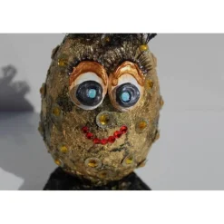 Outlet Osterfigur GOLDIE EIERMEIER witziges Ostergeschenk kleine Skulptur Deko-Ei Künstler-Ei Osterei Ostereier