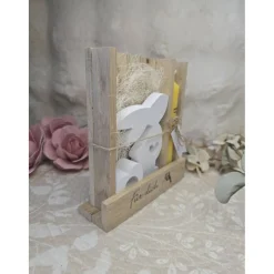Best Ostergeschenk-Set „Für dich“ – Holzbox mit Raysin Hase & Herz-Kerzenhalter Ostergeschenke