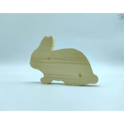 Clearance Osterhase aus Holz / Hase / natur oder metallic Osterhasen
