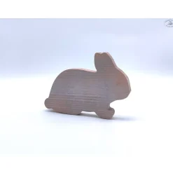 Clearance Osterhase aus Holz / Hase / natur oder metallic Osterhasen