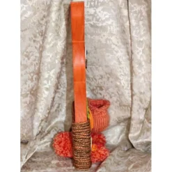 Clearance Osterhase Hasenfigur ORANGE zauberhafter Holzhase mit handgestrickten Accessoires bemalt mit Acrylfarben Osterdeko Osterhasen