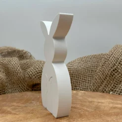 Sale Osterhase mit Mini Hase aus Keramikpulver – moderne Osterdeko Hasenfigur Set Osterdeko