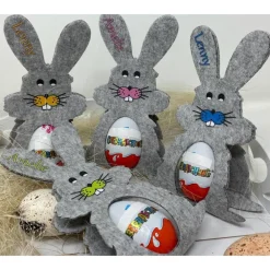 Best Osterhase mit namen aus Filz Ü-Ei halter eierhalter oster geschenk personalisiert osterei hell Geschenkverpackungen