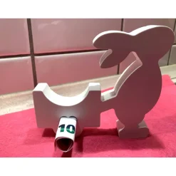 Geschenkverpackungen|Iras Kreativ Welt Osterhase mit Schub Karre, Reliefgießmasse, weiß