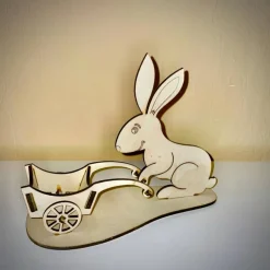 Clearance Osterhase mit Schubkarre Osterhasen