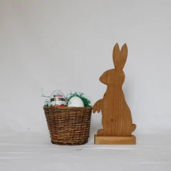 Osterhasen|Tonfigurenkombinat Osterhase, Ostergeschenk, Osterdekoration, Holzhasen, Osterhasen aus Holz,