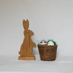 Osterhasen|Tonfigurenkombinat Osterhase, Ostergeschenk, Osterdekoration, Holzhasen, Osterhasen aus Holz,