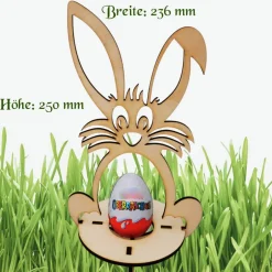 Hot Osterhasen aus Holz mit Halterung für große Ü-Eier oder bemalte Eier Osterhasen