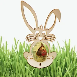 Hot Osterhasen aus Holz mit Halterung für große Ü-Eier oder bemalte Eier Osterhasen