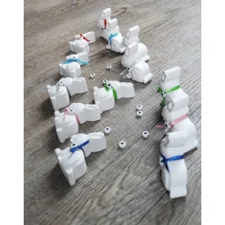 Hot Osterhäschen mit Halsband und Herzperle Osterhasen
