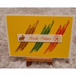 Sale Osterkarte " Frohe Ostern " Hase , Blüte Osterkarten
