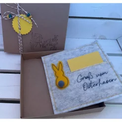 Outlet OSTERKARTE AUS FILZ, Geldgeschenk, Geschenkbox, Gutscheinbox, ... Gutschein, ...OSTERN...OSTERHASE... Geschenkverpackungen