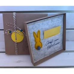 Outlet OSTERKARTE AUS FILZ, Geldgeschenk, Geschenkbox, Gutscheinbox, ... Gutschein, ...OSTERN...OSTERHASE... Geschenkverpackungen