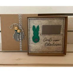 Sale OSTERKARTE AUS FILZ, Geldgeschenk, Geschenkbox, Gutscheinbox, ... Gutschein, ...OSTERN...OSTERHASE... Osterkarten
