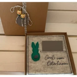 Sale OSTERKARTE AUS FILZ, Geldgeschenk, Geschenkbox, Gutscheinbox, ... Gutschein, ...OSTERN...OSTERHASE... Osterkarten