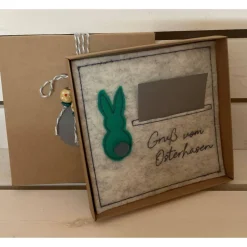 Sale OSTERKARTE AUS FILZ, Geldgeschenk, Geschenkbox, Gutscheinbox, ... Gutschein, ...OSTERN...OSTERHASE... Osterkarten
