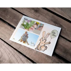 Clearance Osterkarte Hase mit Luftballon Printable DIY Osterkarten