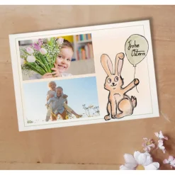 Clearance Osterkarte Hase mit Luftballon Printable DIY Osterkarten