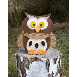 New Osterkörbchen Eule, Osternest mit Eulenmotiv, Geschenkverpackung, Osterkorb aus Wellpappe, originelles Osternest Osterkörbchen