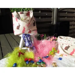 Best Osterkörbchen, Osternest, Osterhasen-Utensilo, Tasche zum Ostereier sammeln, Kindertasche mit Häschen Osterkörbchen