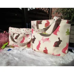 Best Osterkörbchen, Osternest, Osterhasen-Utensilo, Tasche zum Ostereier sammeln, Kindertasche mit Häschen Osterkörbchen
